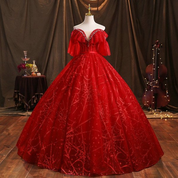 red quinceanera dresses 1464-04