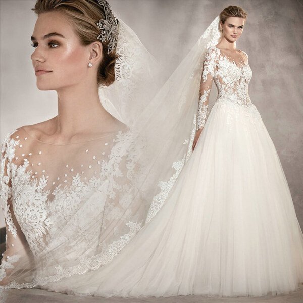 a line wedding gown 1512-003