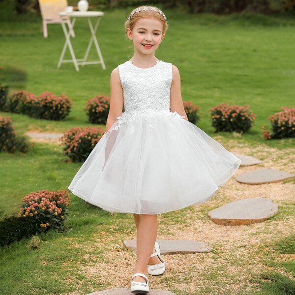 white flower girl dresses 1544-001