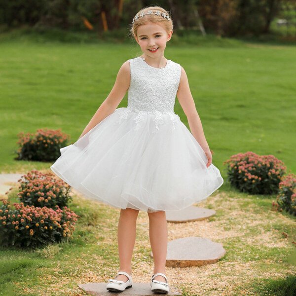 white flower girl dresses 1544-005