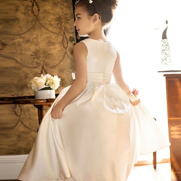 satin flower girl dress 1565-005